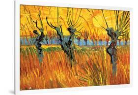 Pollard Willows at Sunset-Vincent van Gogh-Framed Art Print