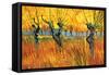 Pollard Willows at Sunset-Vincent van Gogh-Framed Stretched Canvas