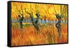 Pollard Willows at Sunset-Vincent van Gogh-Framed Stretched Canvas