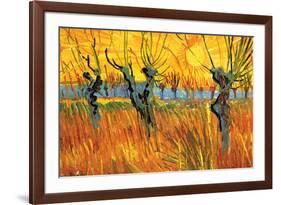 Pollard Willows at Sunset-Vincent van Gogh-Framed Premium Giclee Print