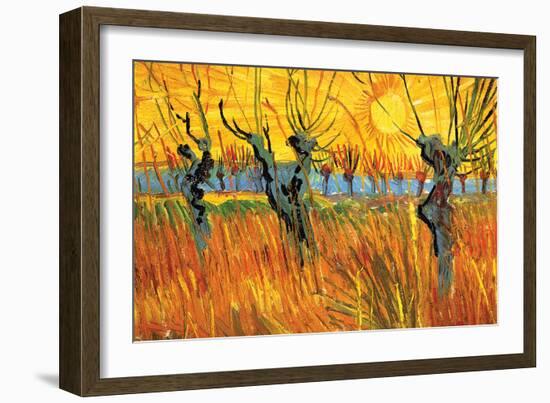 Pollard Willows at Sunset-Vincent van Gogh-Framed Art Print