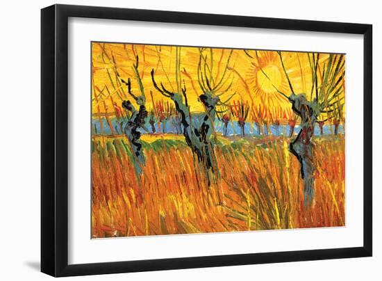 Pollard Willows at Sunset-Vincent van Gogh-Framed Art Print