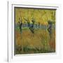 Pollarded Willows and Setting Sun, 1888 (Oil on Card)-Vincent van Gogh-Framed Giclee Print