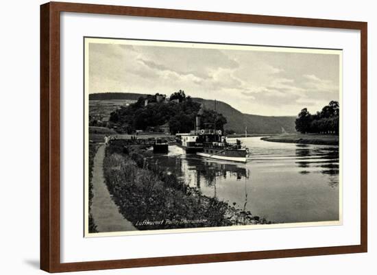 Polle Oberweser, Blick Auf Den Ort, Dampfer-null-Framed Giclee Print