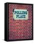 Polling Place Sign on Wall-Mr Doomits-Framed Stretched Canvas