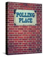 Polling Place Sign on Wall-Mr Doomits-Stretched Canvas