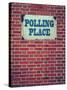 Polling Place Sign on Wall-Mr Doomits-Stretched Canvas