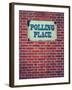 Polling Place Sign on Wall-Mr Doomits-Framed Photographic Print