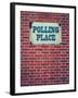 Polling Place Sign on Wall-Mr Doomits-Framed Photographic Print