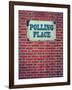 Polling Place Sign on Wall-Mr Doomits-Framed Photographic Print