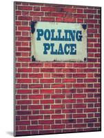 Polling Place Sign on Wall-Mr Doomits-Mounted Photographic Print