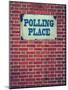 Polling Place Sign on Wall-Mr Doomits-Mounted Photographic Print