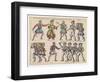 Pollock's Characters in Black Beard the Pirate-B. Pollock-Framed Art Print