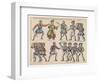 Pollock's Characters in Black Beard the Pirate-B. Pollock-Framed Art Print