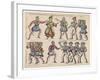 Pollock's Characters in Black Beard the Pirate-B. Pollock-Framed Art Print