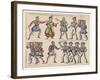 Pollock's Characters in Black Beard the Pirate-B. Pollock-Framed Art Print