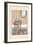 Polly Parrot on the Chair-Julia Dyar Hardy-Framed Art Print