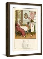 Polly Put the Kettle on We'll All Have Tea-Kate Greenaway-Framed Art Print