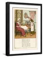 Polly Put the Kettle on We'll All Have Tea-Kate Greenaway-Framed Art Print