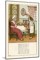 Polly Put the Kettle on We'll All Have Tea-Kate Greenaway-Mounted Art Print