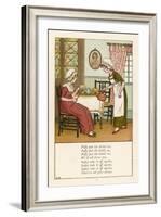 Polly Put the Kettle on We'll All Have Tea-Kate Greenaway-Framed Art Print