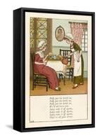 Polly Put the Kettle on We'll All Have Tea-Kate Greenaway-Framed Stretched Canvas