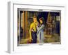 POLLYANNA, l-r: Howard Ralston, Mary Pickford on lobbycard, 1920.-null-Framed Art Print