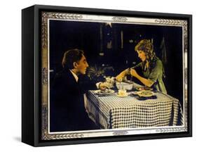 POLLYANNA, right: Mary Pickford on lobbycard, 1920.-null-Framed Stretched Canvas