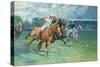 Polo at Hurlingham, the Westchester Cup, 1936-Gilbert Holiday-Stretched Canvas