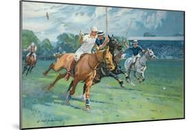 Polo at Hurlingham, the Westchester Cup, 1936-Gilbert Holiday-Mounted Giclee Print