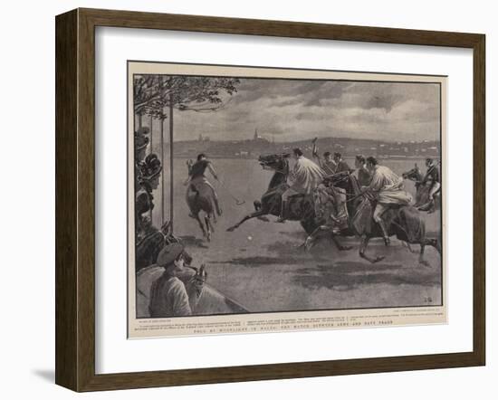 Polo by Moonlight in Malta, the Match Between Army and Navy Teams-John Charlton-Framed Giclee Print