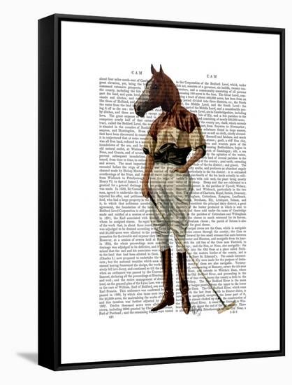 Polo Horse Full-Fab Funky-Framed Stretched Canvas