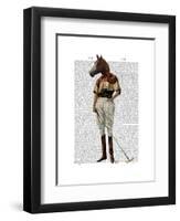 Polo Horse Full-Fab Funky-Framed Art Print
