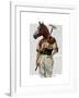 Polo Horse Portrait-Fab Funky-Framed Art Print