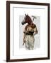 Polo Horse Portrait-Fab Funky-Framed Art Print