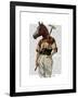 Polo Horse Portrait-Fab Funky-Framed Art Print