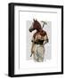 Polo Horse Portrait-Fab Funky-Framed Art Print