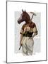 Polo Horse Portrait-Fab Funky-Mounted Art Print