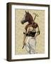 Polo Horse Portrait-Fab Funky-Framed Art Print