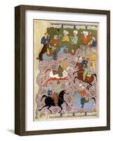 Polo in Persia in the 10th Century-null-Framed Giclee Print