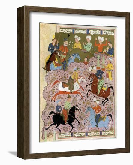 Polo in Persia in the 10th Century-null-Framed Giclee Print