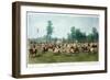 Polo Match at Hurlingham Between the Horse Guards (Blue) and the Monmouthshire Team, 7th July 1877-George Earl-Framed Giclee Print