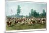Polo Match at Hurlingham Between the Horse Guards (Blue) and the Monmouthshire Team, 7th July 1877-George Earl-Mounted Giclee Print