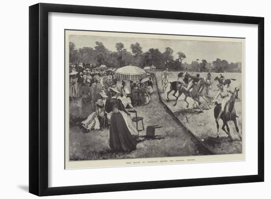 Polo Match at Ranelagh before the Colonial Visitors-Henry Charles Seppings Wright-Framed Giclee Print