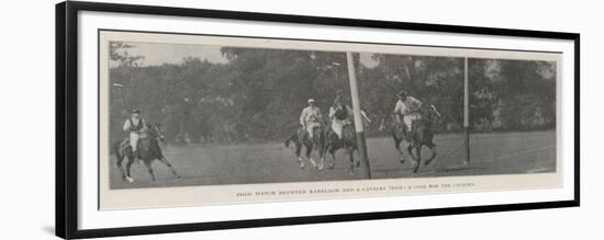 Polo Match Between Ranelagh and a Cavalry Team, a Goal for the Cavalry-null-Framed Premium Giclee Print