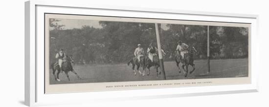 Polo Match Between Ranelagh and a Cavalry Team, a Goal for the Cavalry-null-Framed Premium Giclee Print