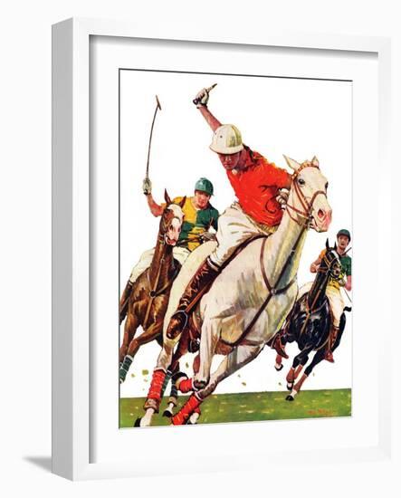 "Polo Match,"June 9, 1934-Maurice Bower-Framed Giclee Print