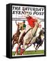 "Polo Match," Saturday Evening Post Cover, June 9, 1934-Maurice Bower-Framed Stretched Canvas