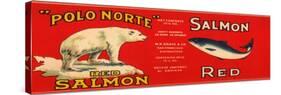 Polo Norte Brand Salmon Label - San Francisco, CA-Lantern Press-Stretched Canvas