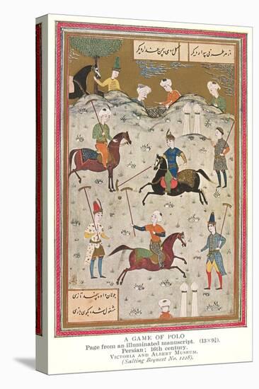 Polo, Persian Miniature-null-Stretched Canvas